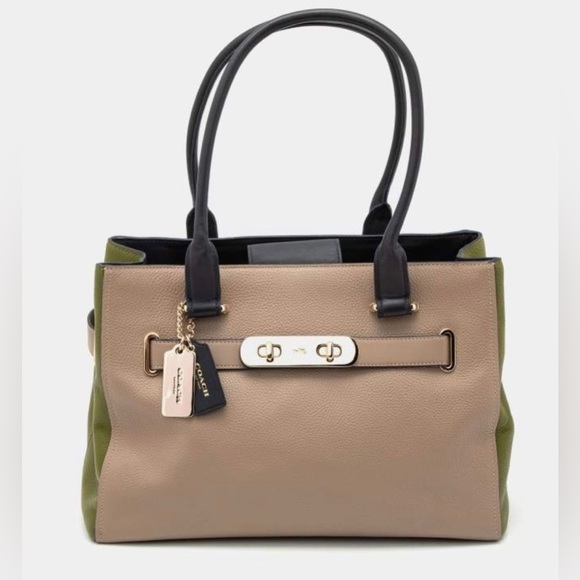 Coach Tru-color Grained Leather Swagger - Picture 1 of 15